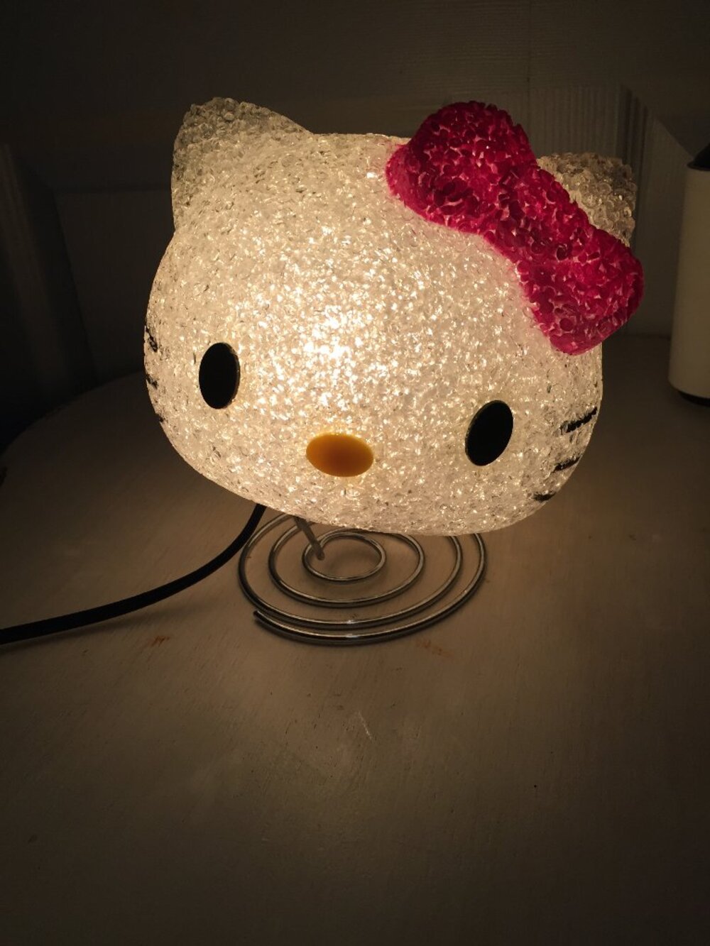 Hello Kitty Eva Bobble Head Popcorn Lamp Soft Glow Night Light Sanrio Decor